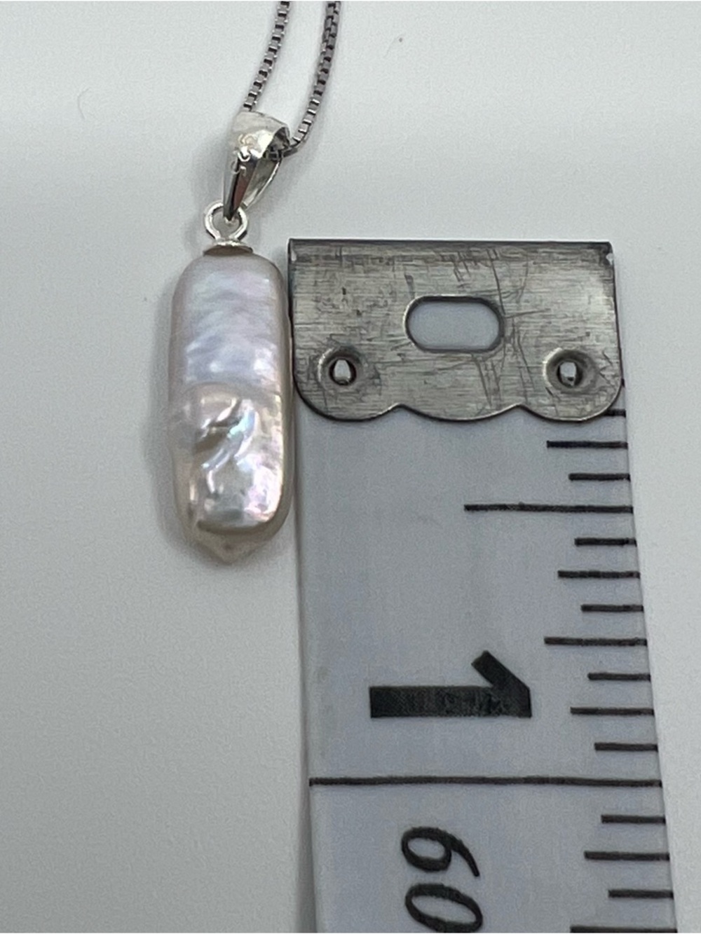 American Pearl Company freshwater bar Pearl Pendant Necklace with Chain - Picture 7 of 10